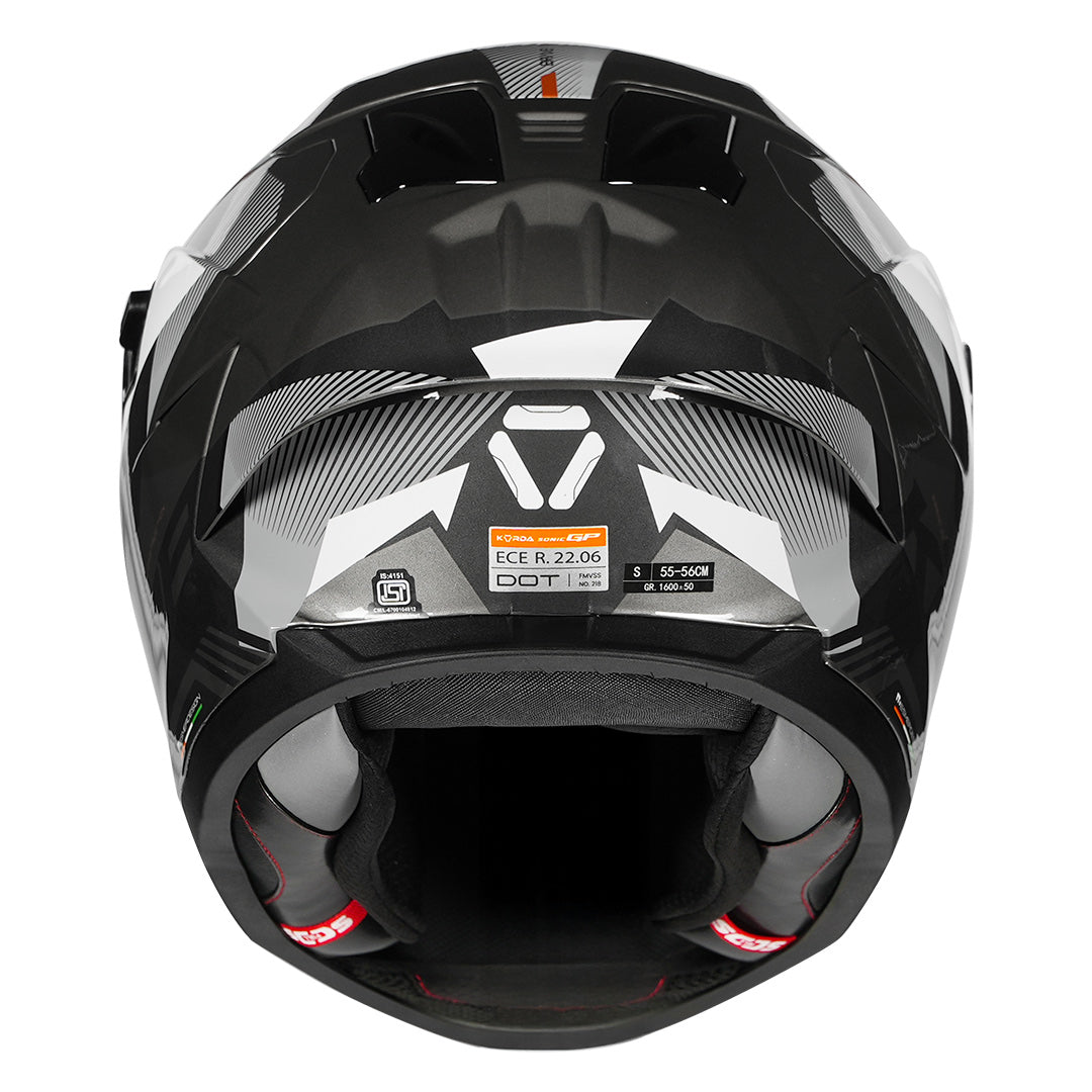 Korda Sonic GP Brave Helmet back