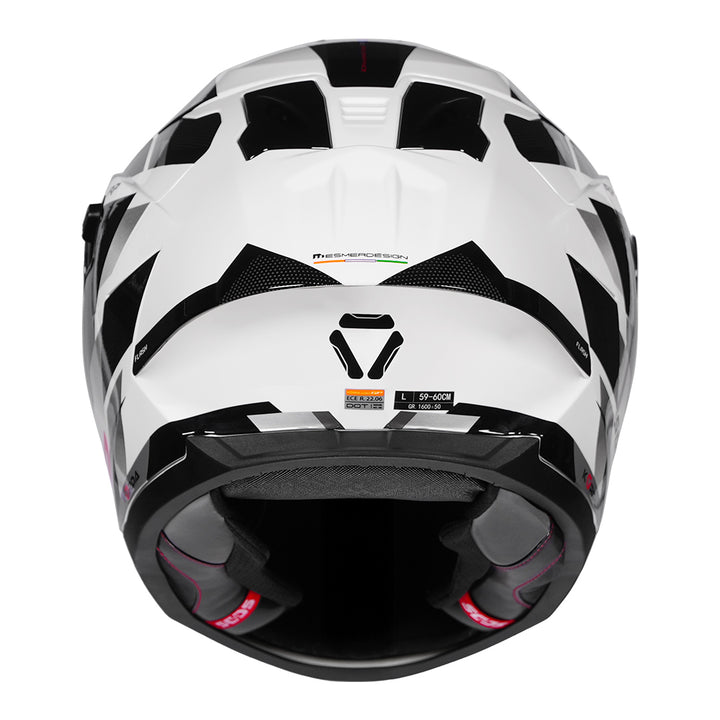 Korda Sonic GP Flash Helmet (White) back