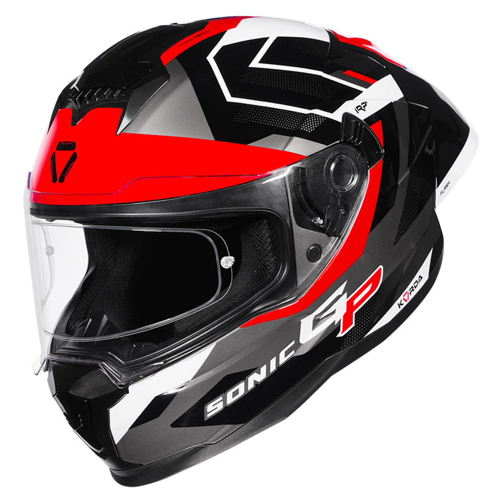 Korda Sonic GP Flash Helmet (Red) with clear visor