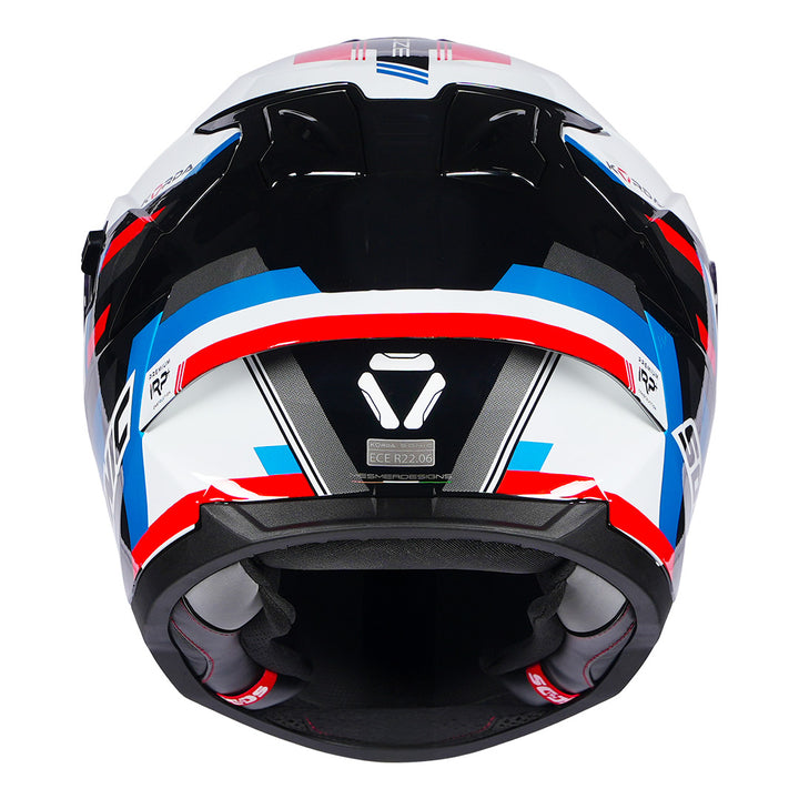 Korda Sonic Moze Helmet blue red back