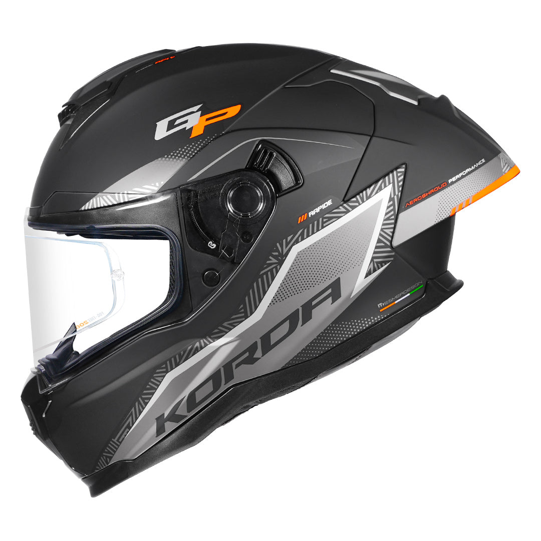 Korda Sonic GP Rapide Helmet orange side