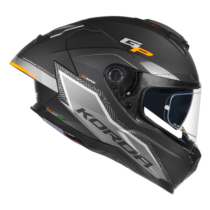 Korda Sonic GP Rapide Helmet orange side