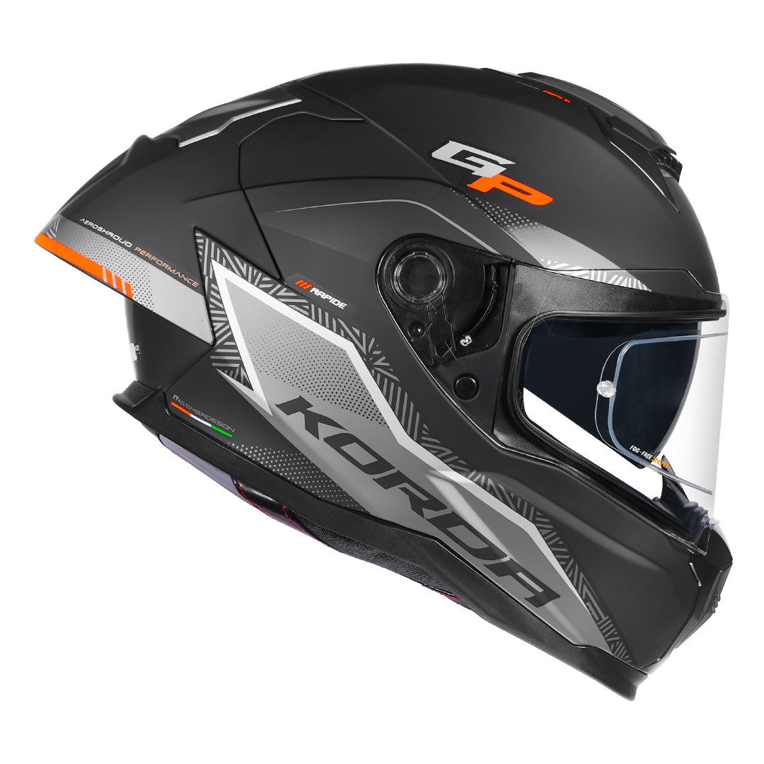 Korda Sonic GP Rapide Helmet (Orange) side
