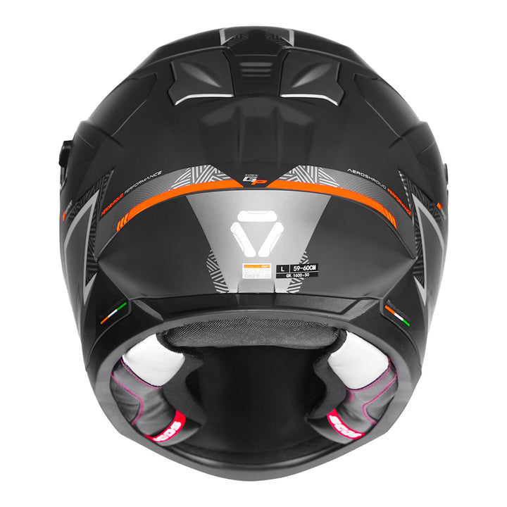 Korda Sonic GP Rapide Helmet (Orange) back