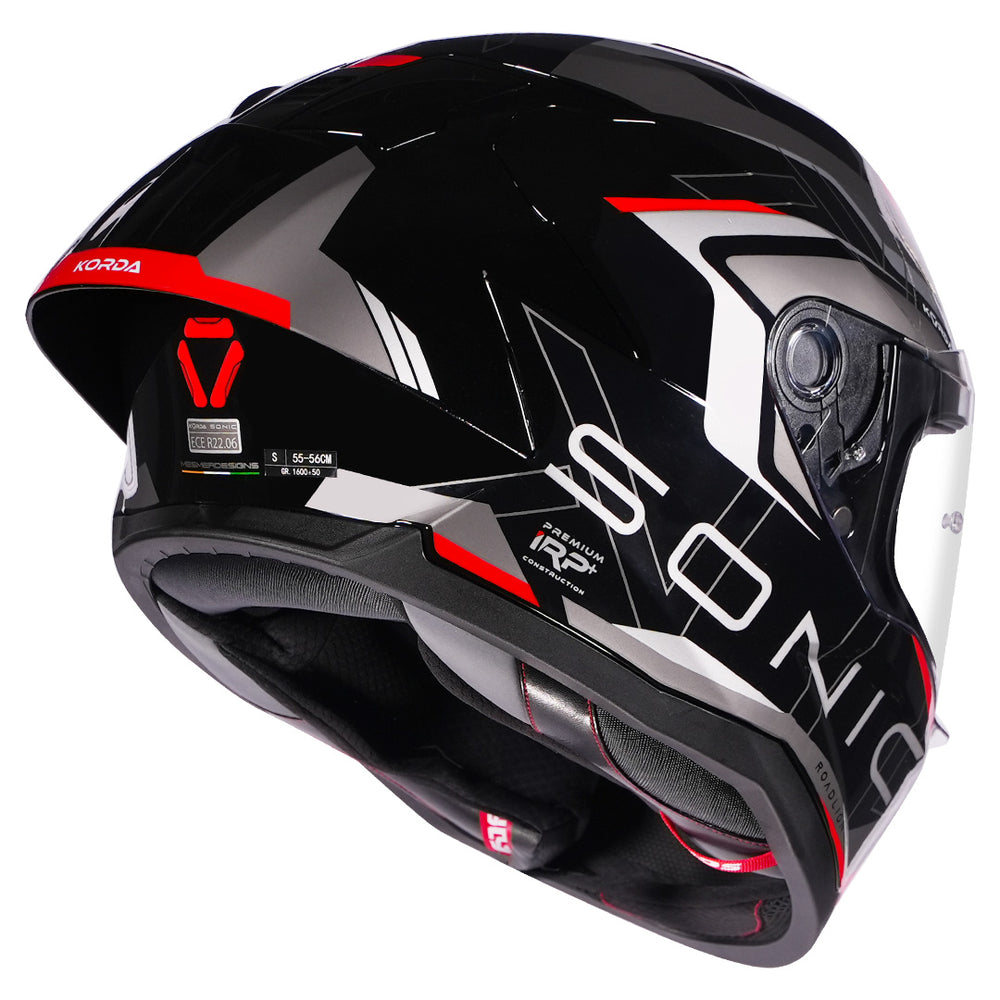 Korda Sonic GP Roadlion Helmet (Gloss Red) back