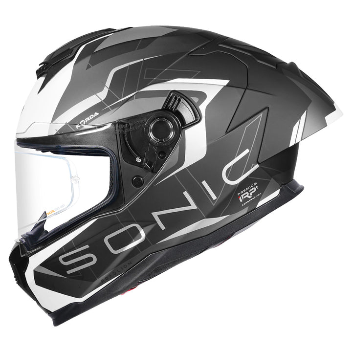 Korda Sonic Roadlion Helmet matt grey side