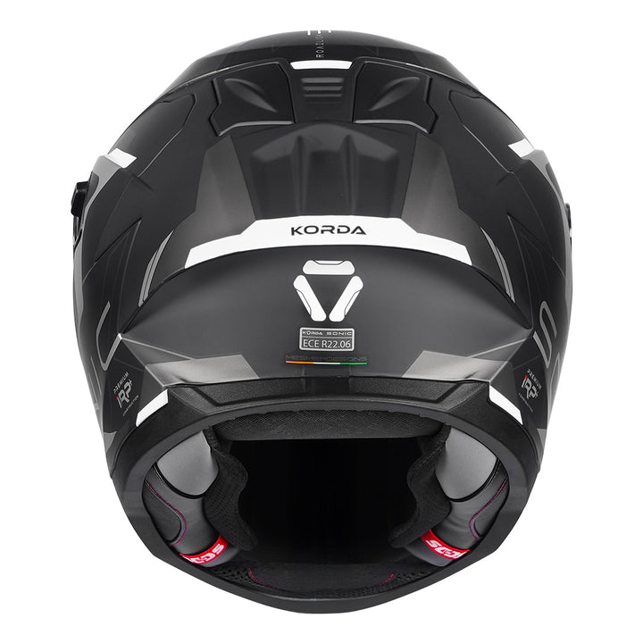 Korda Sonic Roadlion Helmet matt grey back