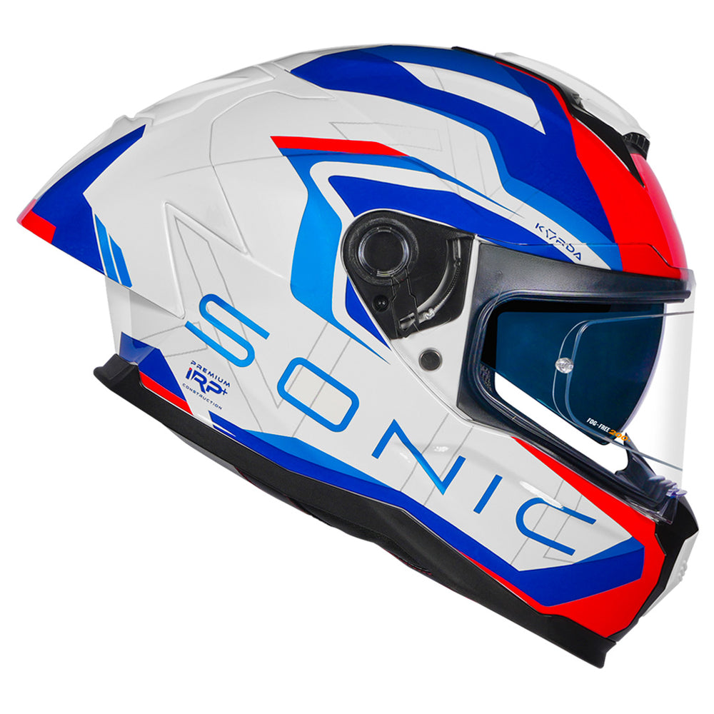 Korda Sonic Roadlion Helmet gloss blue and red side