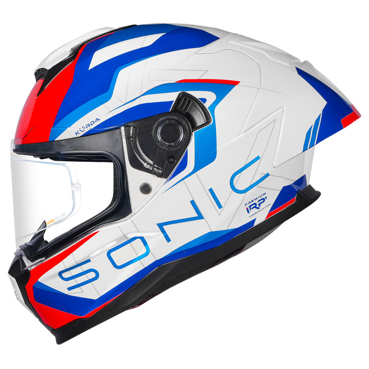 Korda Sonic Roadlion Helmet gloss blue and red side