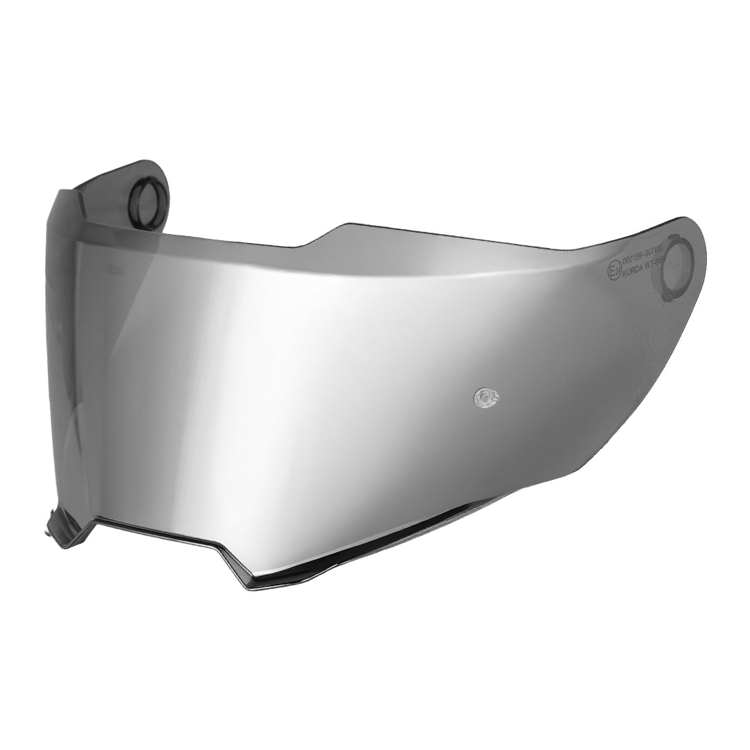 korda sonic helmet silver iridium visor
