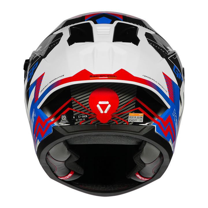 Korda Sonic GP Spi-D Helmet (Blue) back