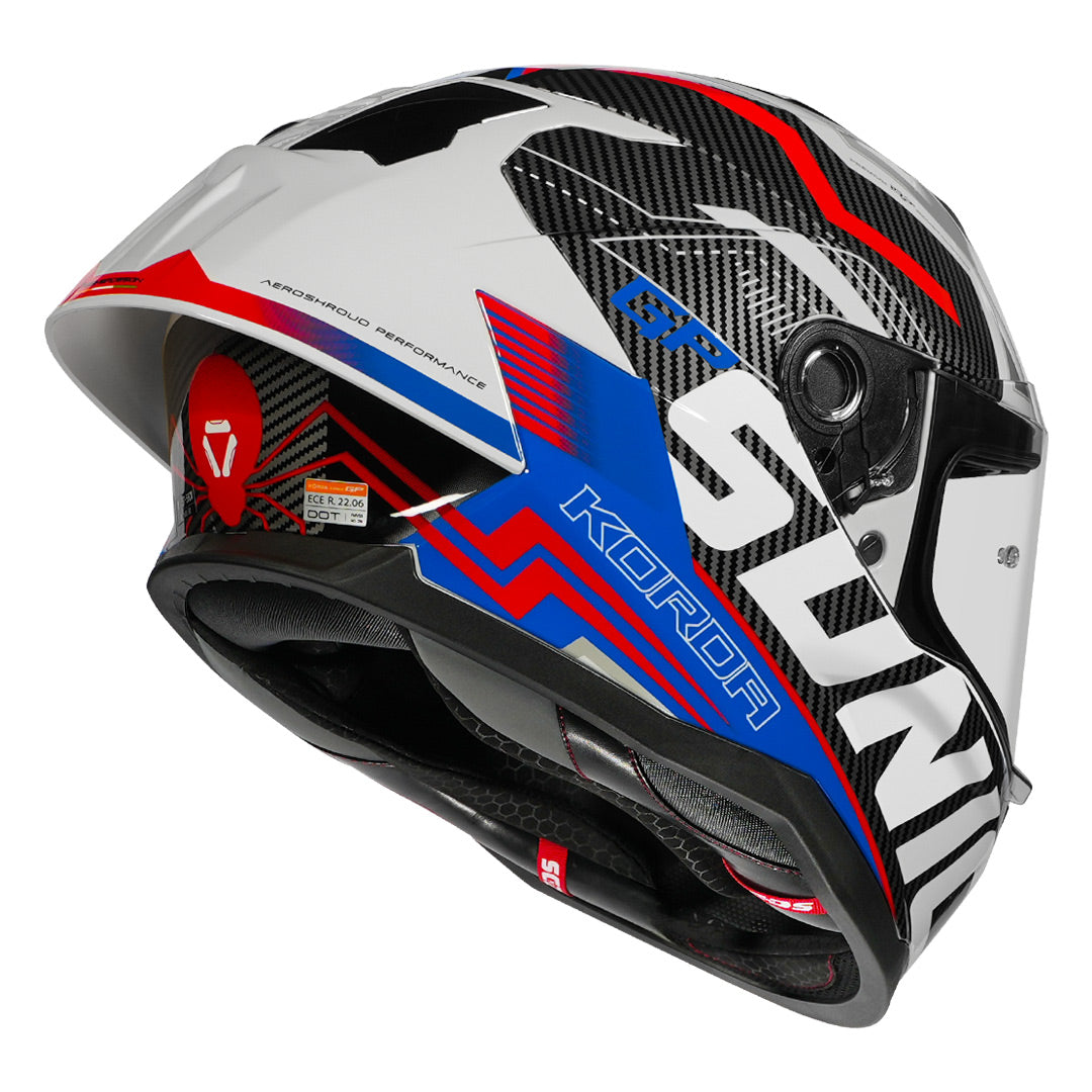 Korda Sonic GP Spi-D Helmet (Blue) back