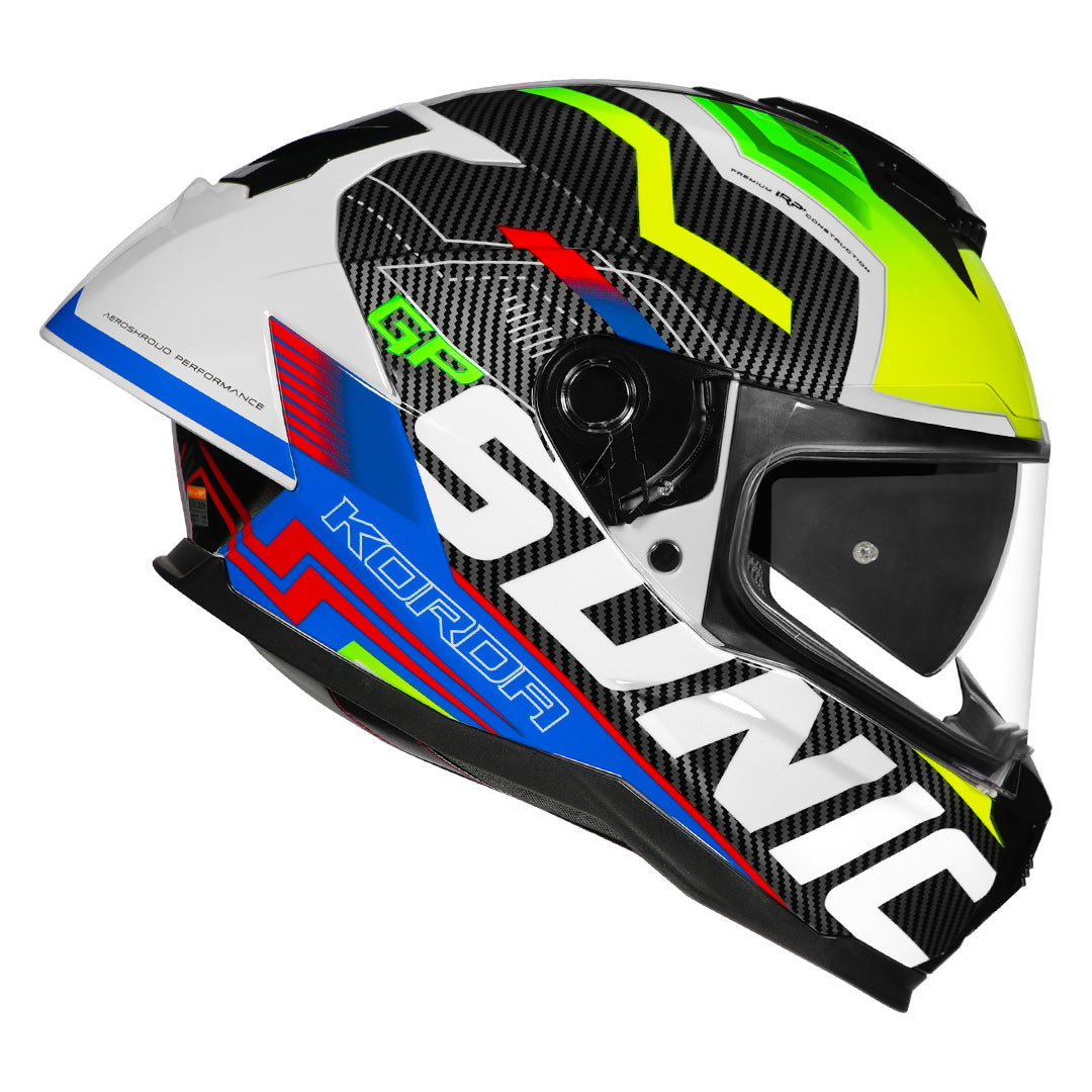 Korda Sonic GP Spi-D Helmet Fluorescent Yellow side