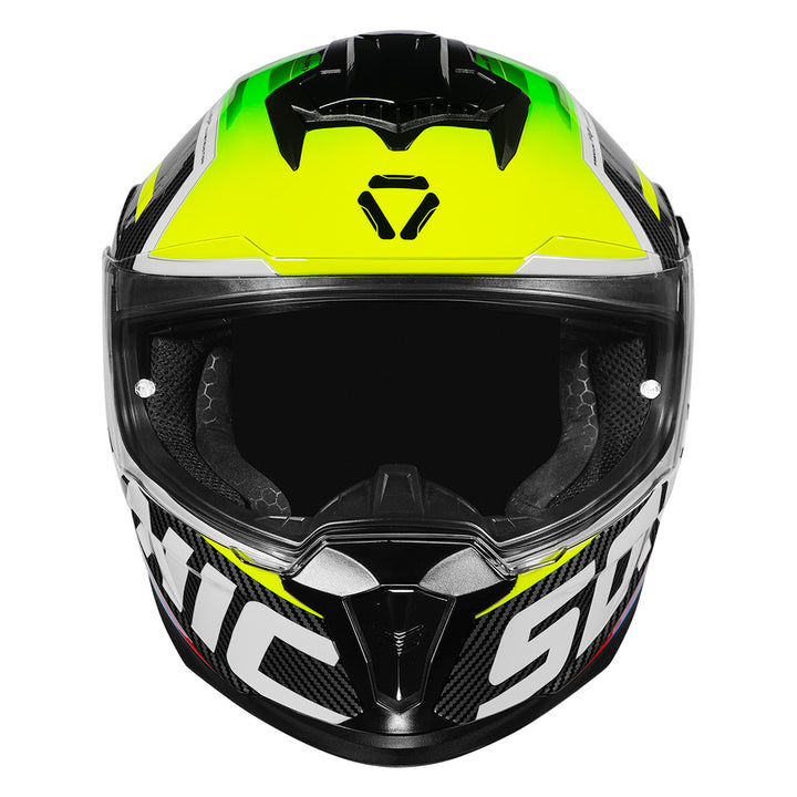 Korda Sonic GP Spi-D Helmet Fluorescent Yellow front