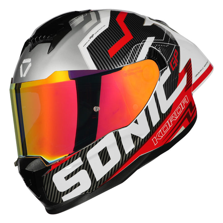 Korda Sonic GP Spi-D Helmet (Red) with revo visor