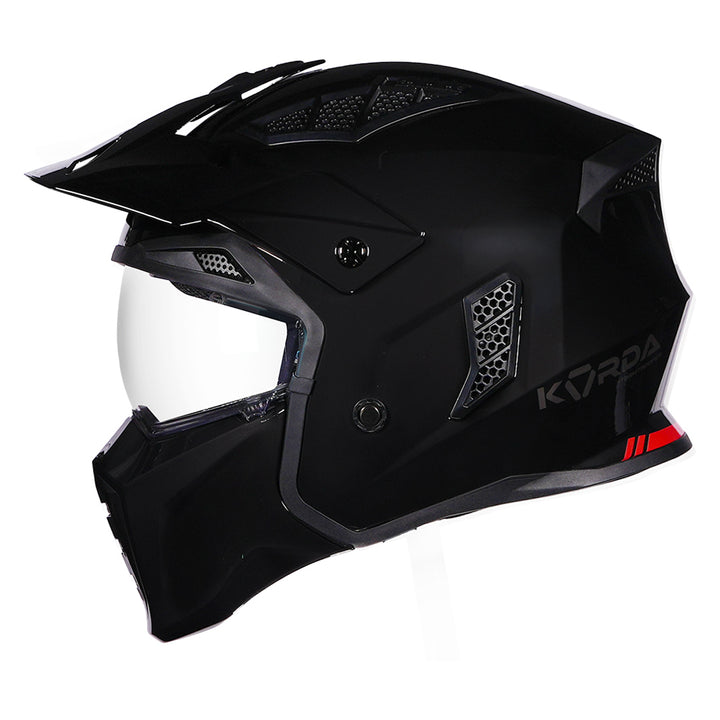 Korda StormTrooper Solid Helmet side with peak and chin