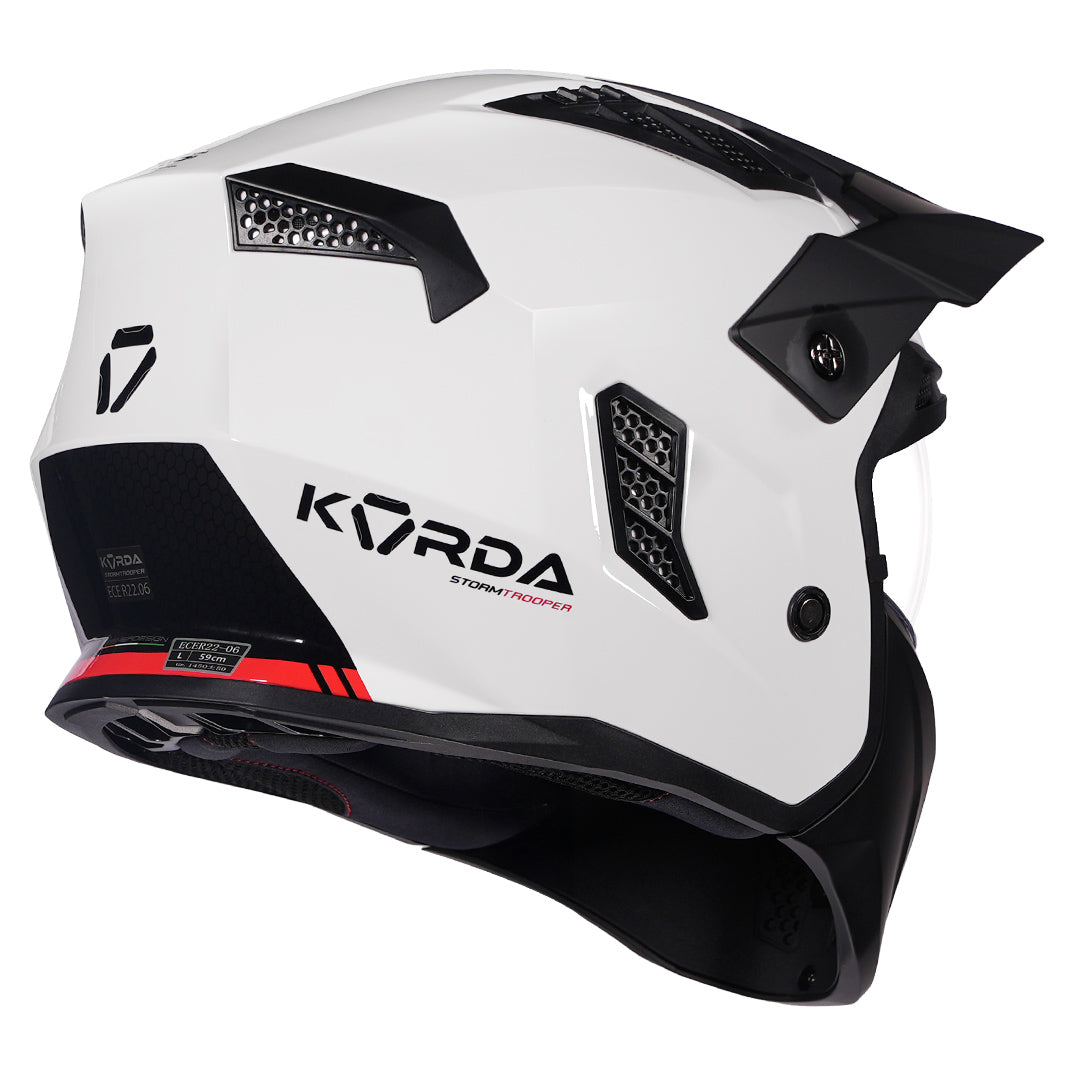 Korda StormTrooper Solid Helmet (White) back