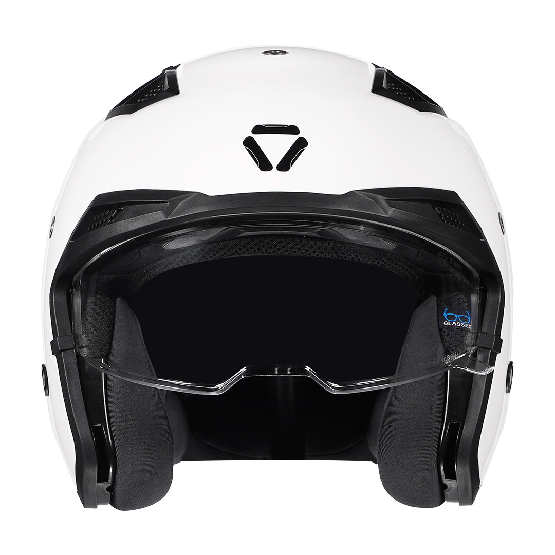 Korda StormTrooper Solid Helmet (White) front without peak and chin