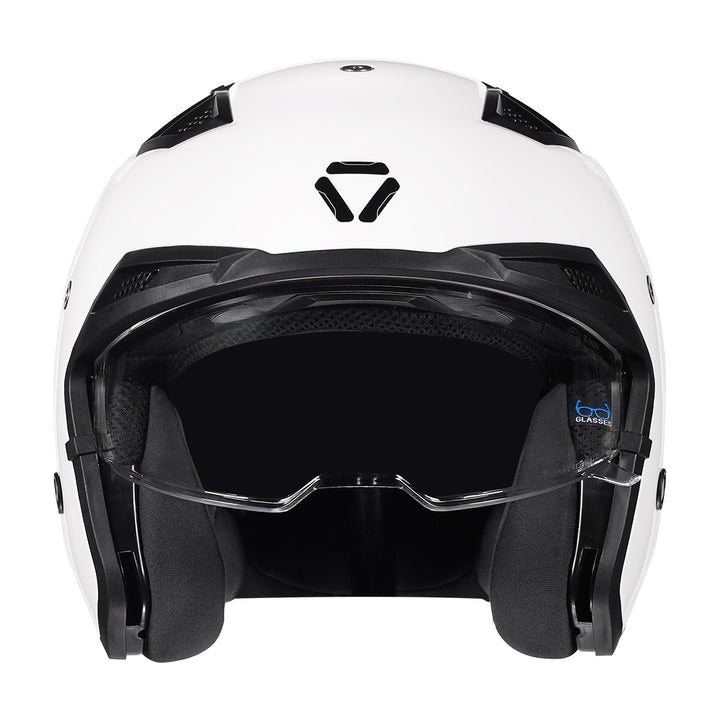 Korda StormTrooper Solid Helmet (White) front without peak and chin