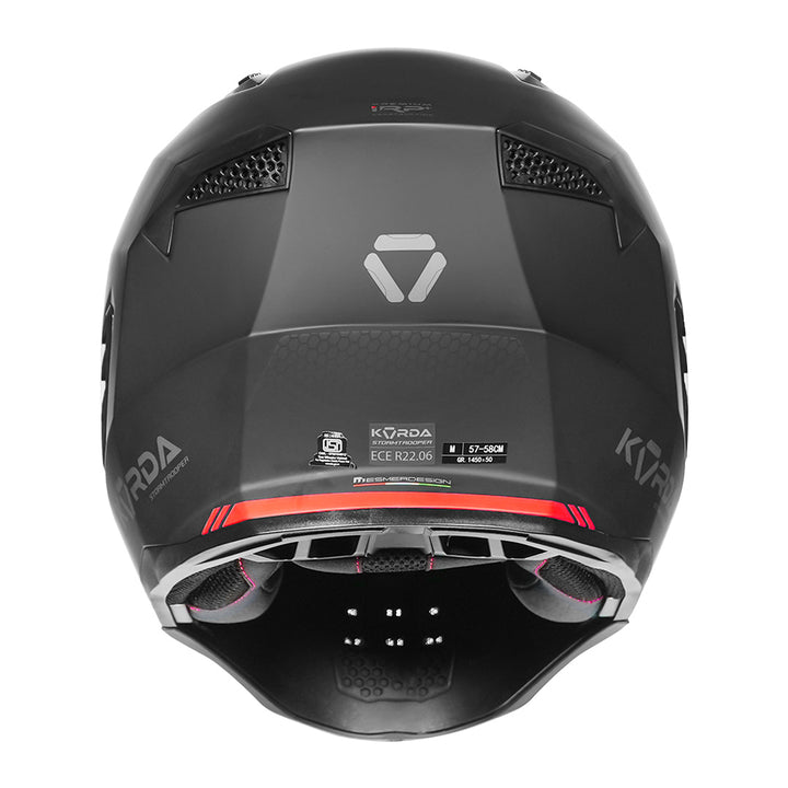Korda StormTrooper Solid Helmet (Matt Black) back