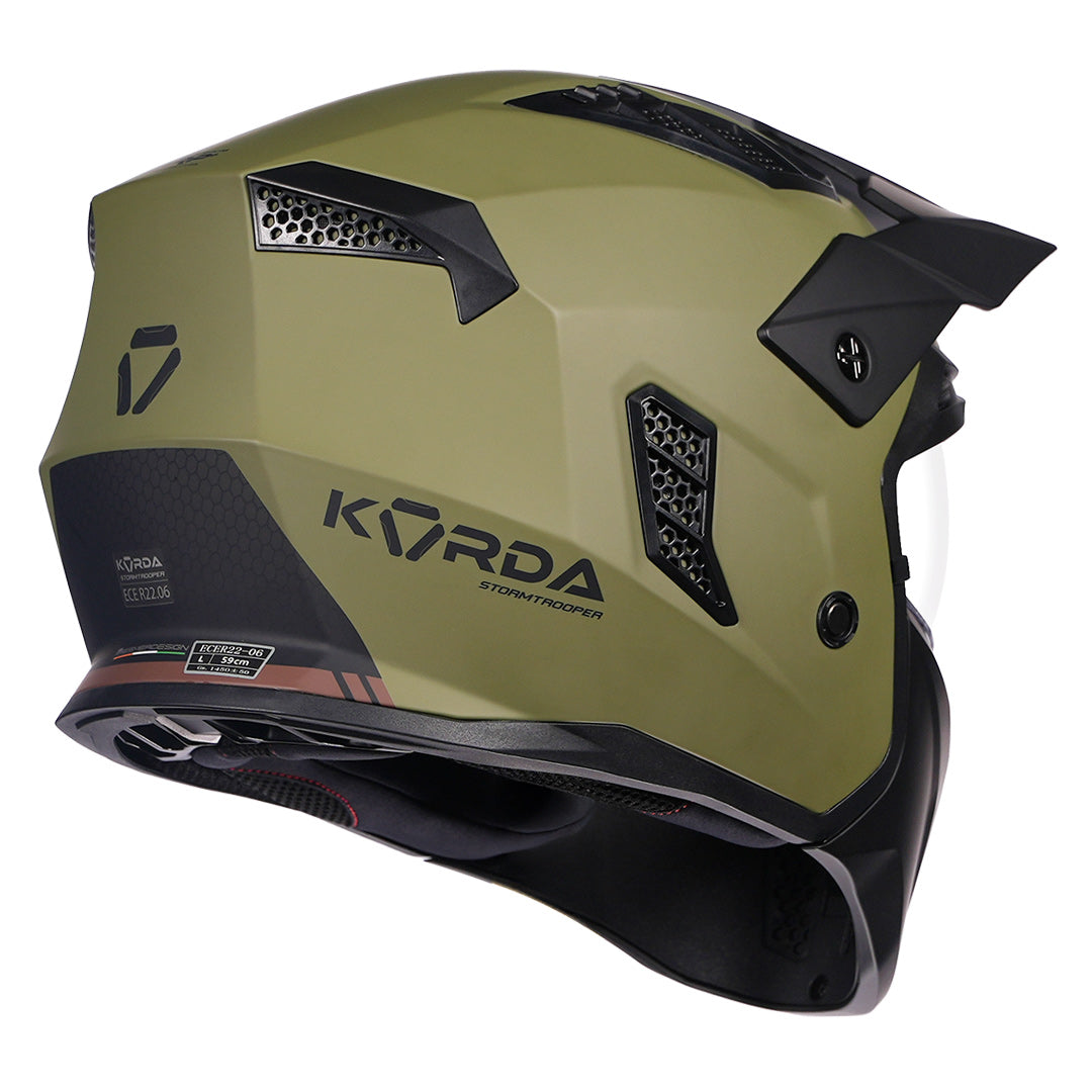 Korda StormTrooper Solid Helmet (Military Green) back