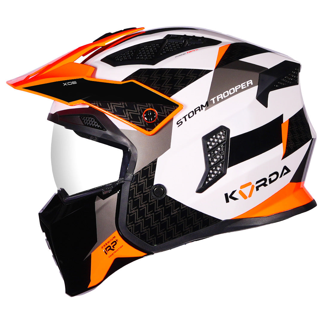 Korda StormTrooper Xoe Helmet (Fluorescent Orange) full-face side