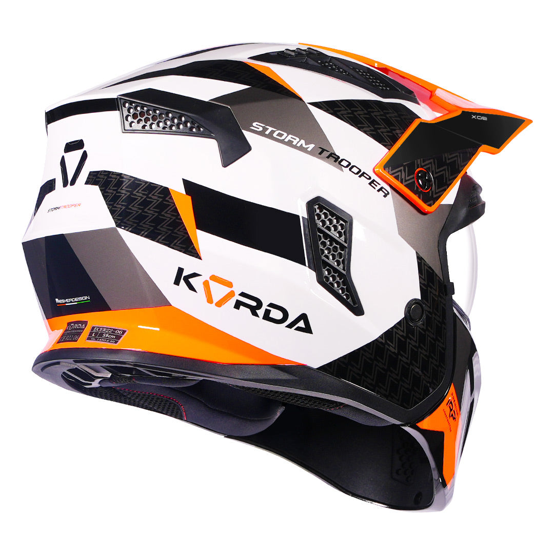 Korda StormTrooper Xoe Helmet (Fluorescent Orange) back