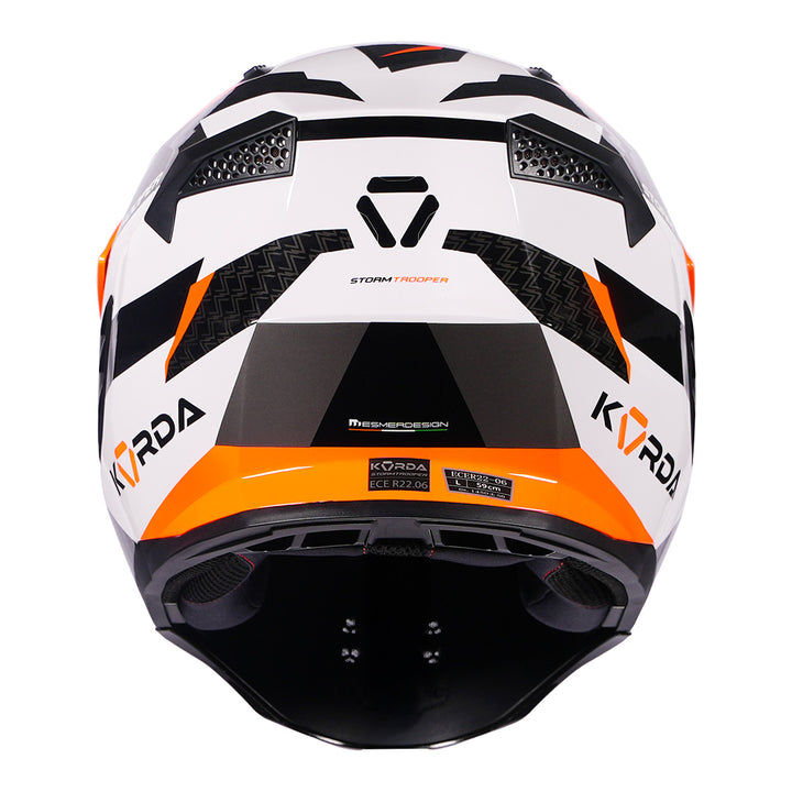 Korda StormTrooper Xoe Helmet (Fluorescent Orange) back