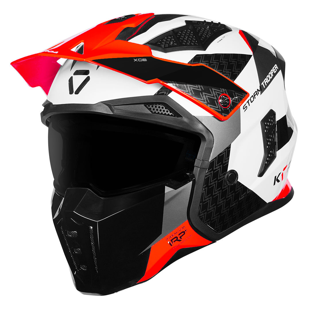 black stormtrooper helmet motorcycle Korda StormTrooper Xoe Motorcycle Helmet (Red)