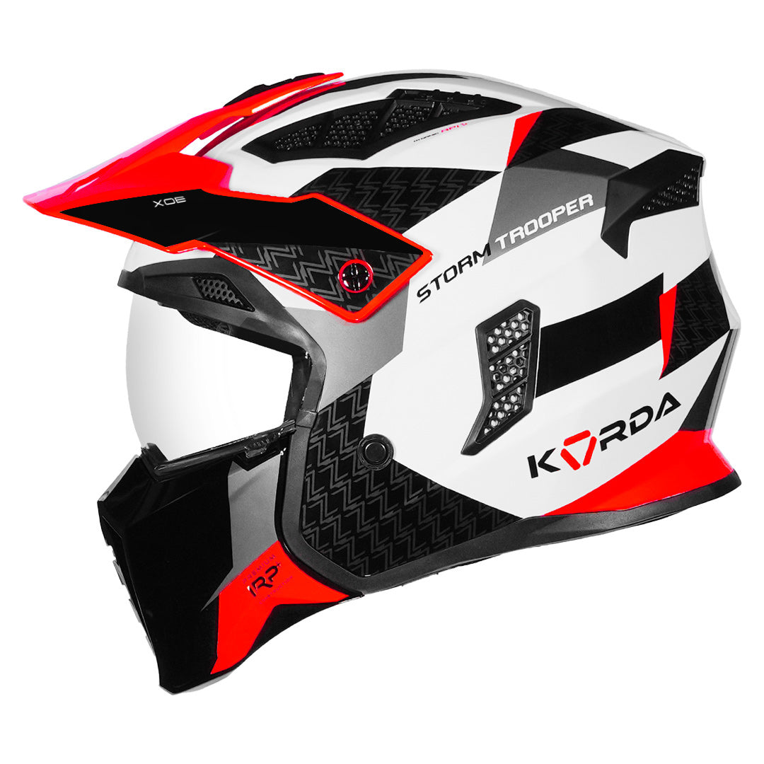 Korda StormTrooper Xoe Helmet (Red) side with peak and chin