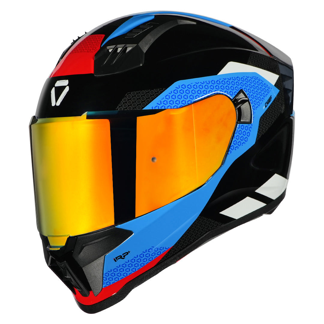 Korda Evo Chief Helmet black blue back with revo visor