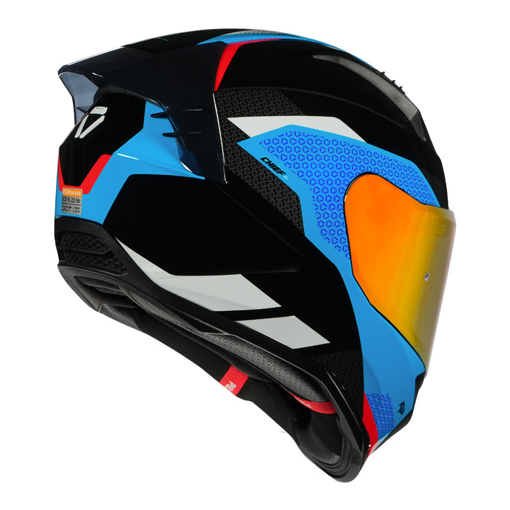 Korda Evo Chief Helmet black blue back with revo visor 