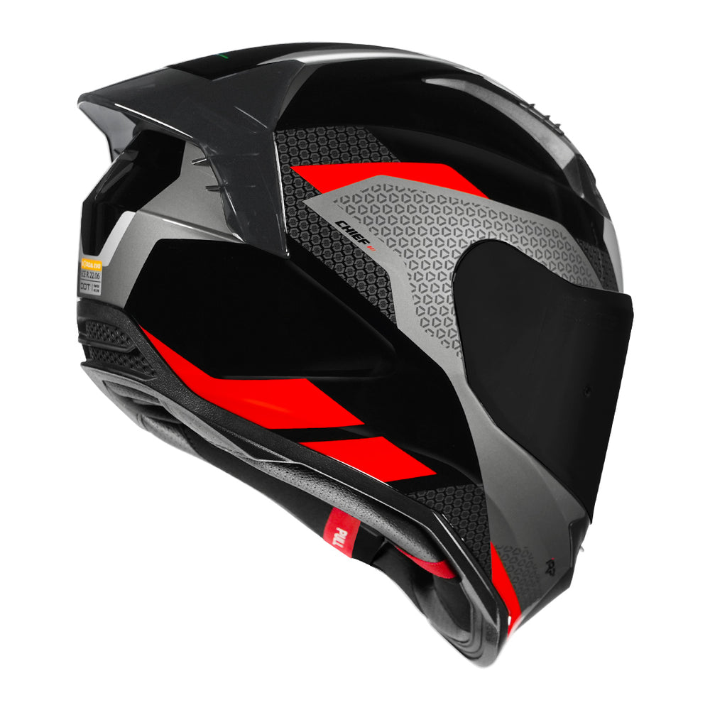 Korda Evo Chief Helmet black red with smoke visor