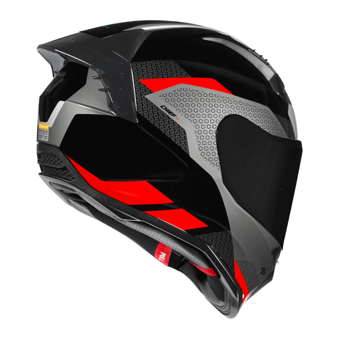 Korda Evo Chief Helmet black red with smoke visor