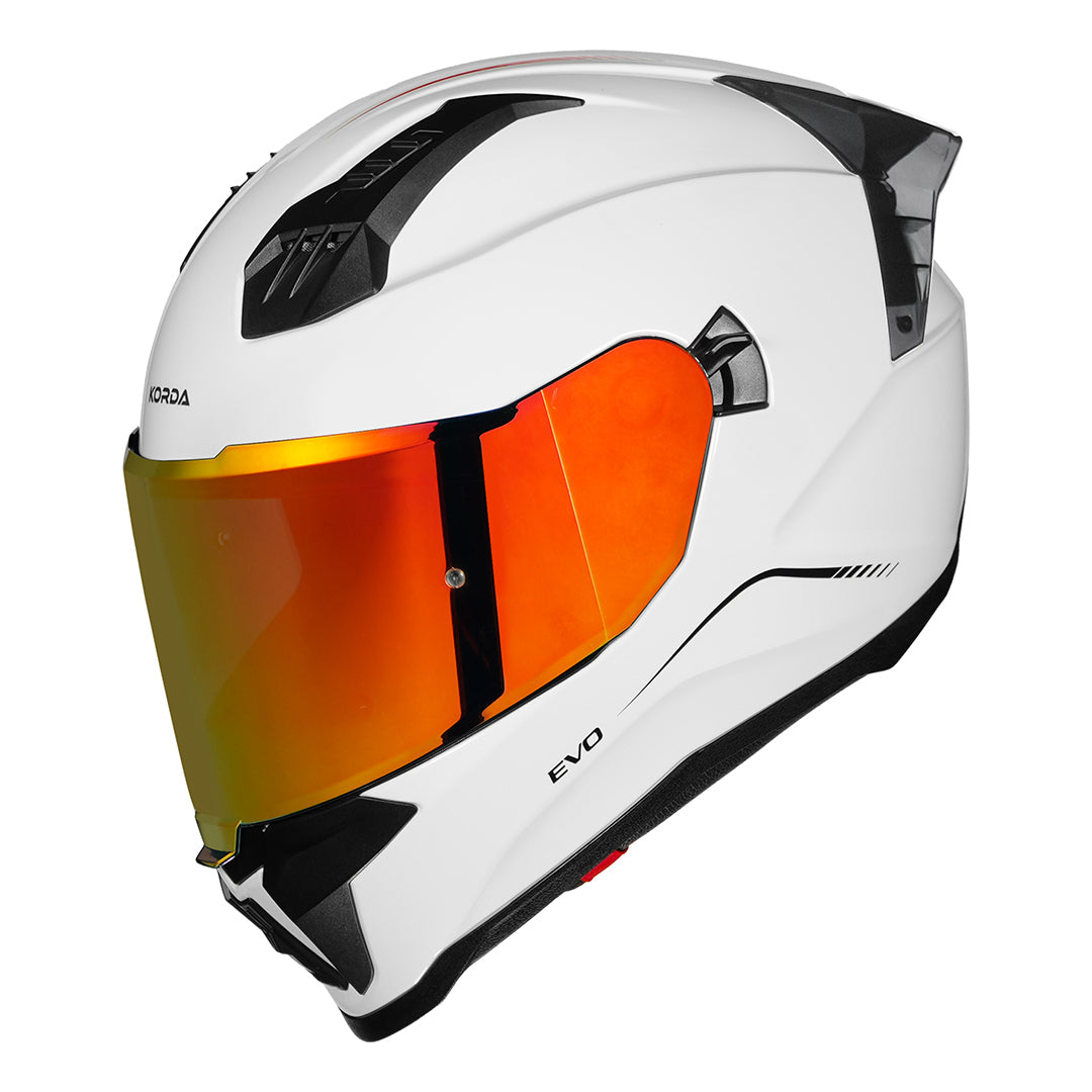 Korda Evo Solid White Helmet with Revo visor