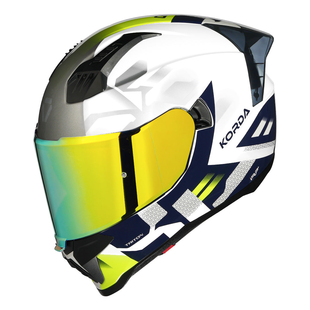 Korda Evo Triton Helmet fluorescent green with revo visor