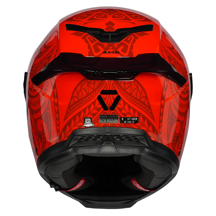 Korda Icon Maori Helmet gloss red back