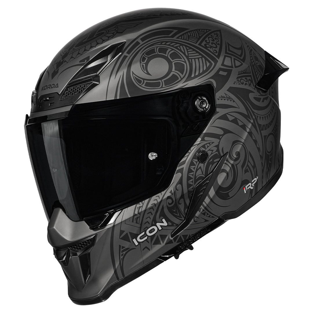 Korda Icon Maori Helmet matt grey with smoke visor