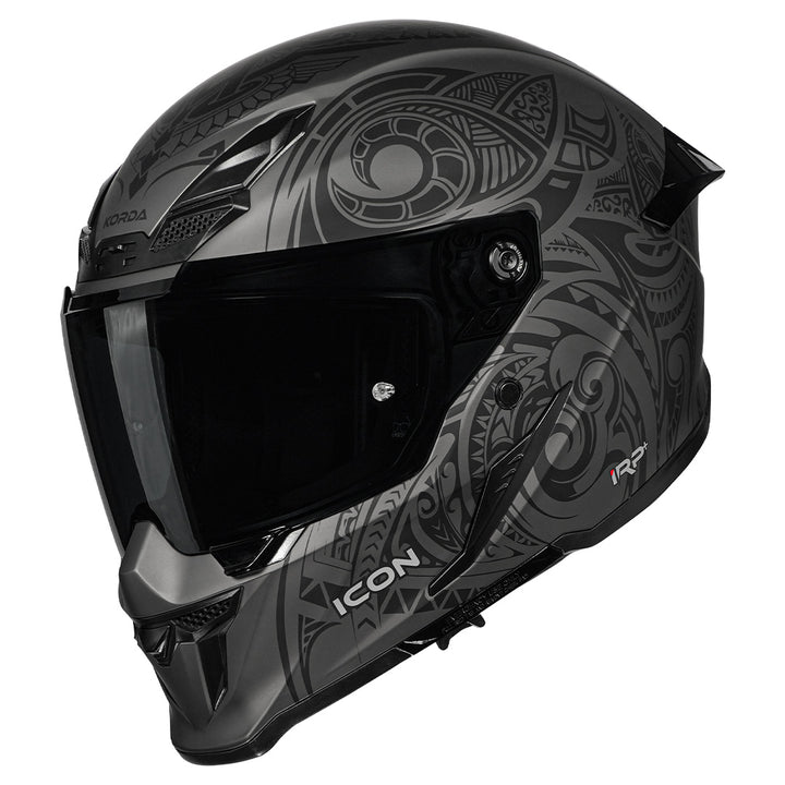 Korda Icon Maori Helmet matt grey with smoke visor