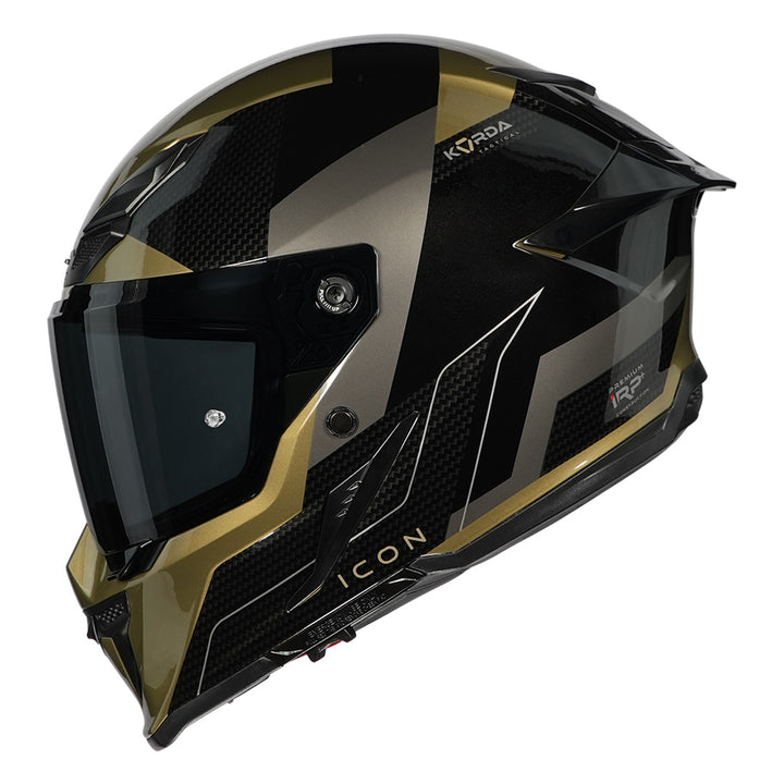 Korda Icon Nyx Helmet black and gold side