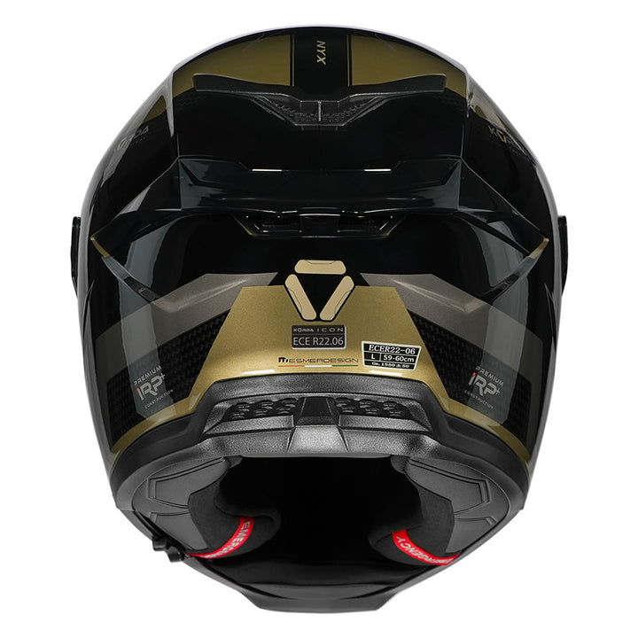 Korda Icon Nyx Helmet black and gold back