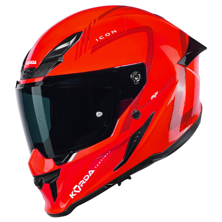 Korda Icon Nero Helmet gloss red with smoke visor