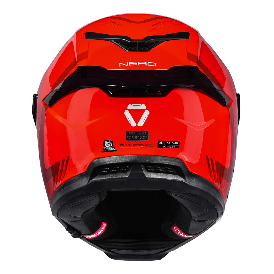 Korda Icon Nero Helmet gloss red back