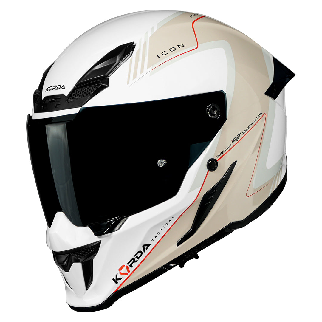 Korda Icon Nero Helmet white with smoke visor