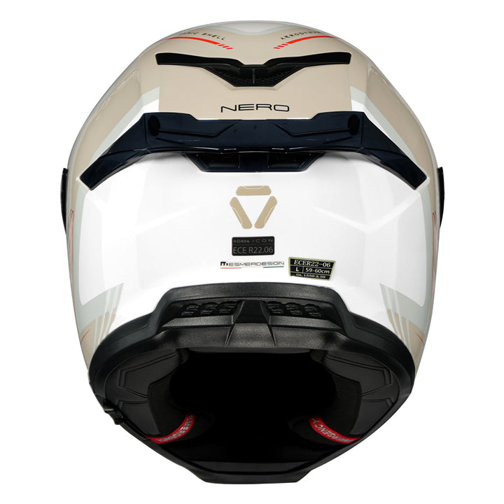 Korda Icon Nero Helmet white back