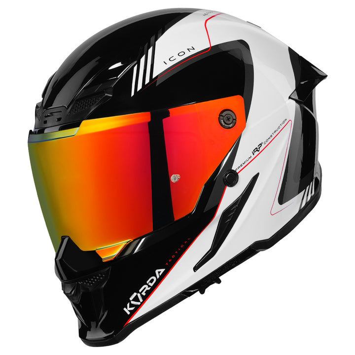 Korda Icon Nero Helmet (White) with revo red visor