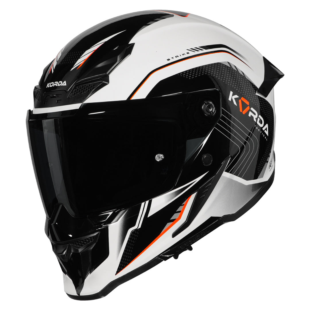 Korda Icon Strike Helmet  fluorescent orange with smoke visor