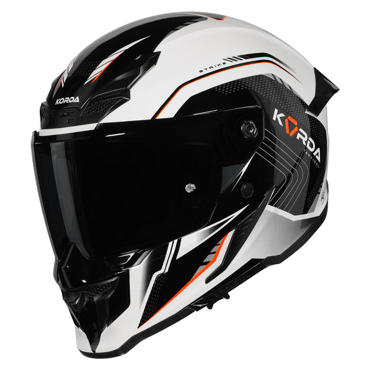 Korda Icon Strike Helmet  fluorescent orange with smoke visor