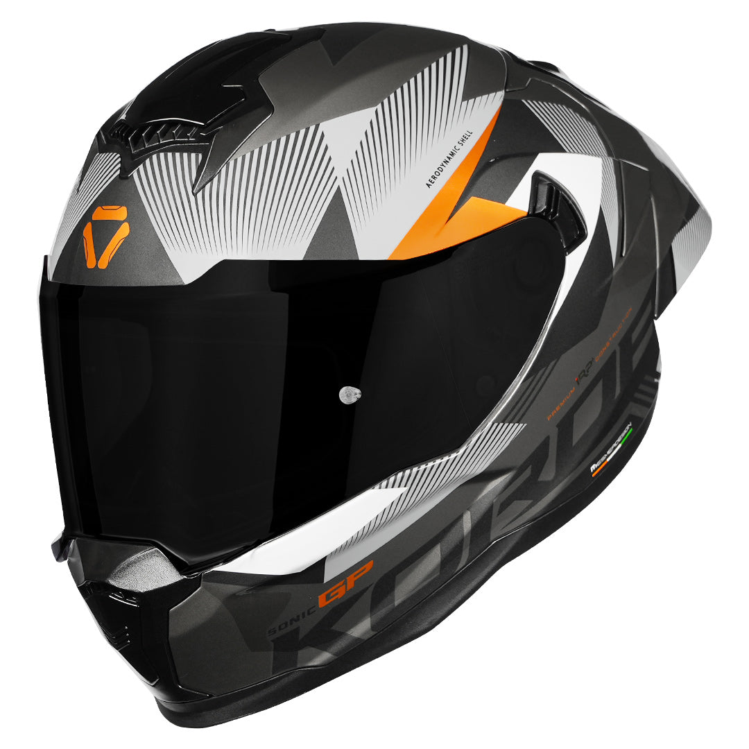 Korda Sonic GP Brave Helmet with smoke visor