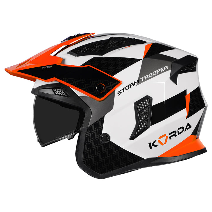 Korda StormTrooper Xoe Helmet (Fluorescent Orange) without jaw
